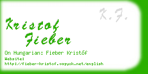 kristof fieber business card